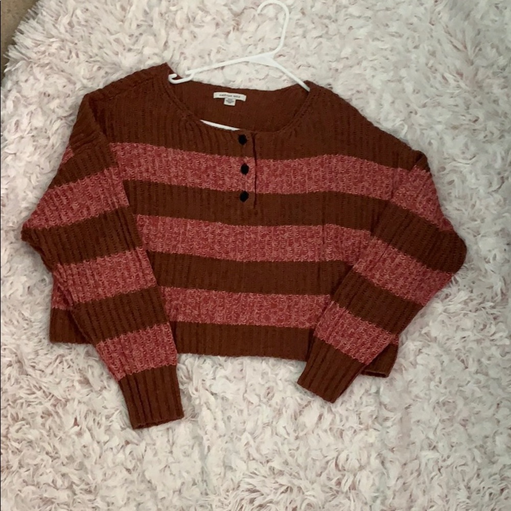 American Eagan button sweater